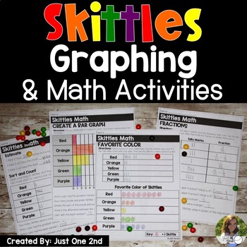 Preview of Skittles Graphing & Math Activities