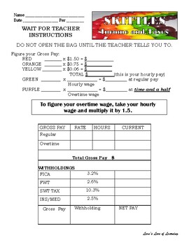 Preview of Skittles Income and Taxes