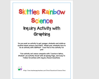 Preview of Skittles Rainbow Science Inquiry Activity with Graphing