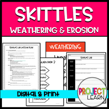 Preview of Skittles Weathering and Erosion Lab Digital & Print