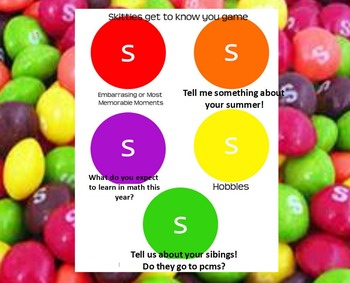 Preview of Skittles getting to know you game