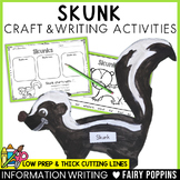 Skunk Craft & Writing | Forest Animals, Woodland Animals