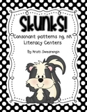 Skunks! Consonant patterns ng, nk Literacy Centers