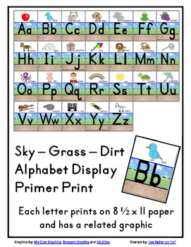 Preview of Sky-Grass-Dirt Alphabet Display - Primer Print