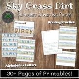Sky Grass Dirt - Alphabet & Printing Handwriting Pages - SOR