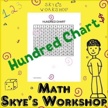 Preview of Skye's Workshop Hundred Chart Counting From 1 to 100 Practice