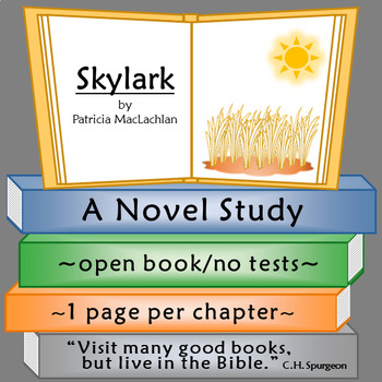 Preview of Skylark Novel Study