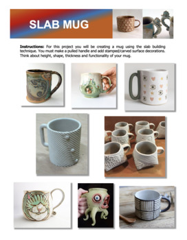 Preview of Slab Mug Project bundle including ALL resources for ceramics