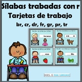 Silabas Trabadas con r Tarjetas de trabajo Spanish r Blends Task Cards