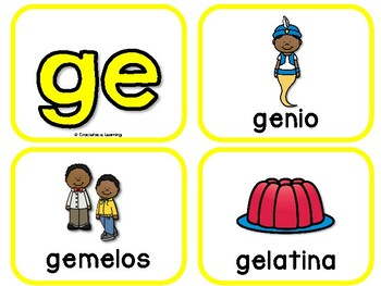 Sílabas geniales – Spanish Phonics Activities for ge y gi by ...