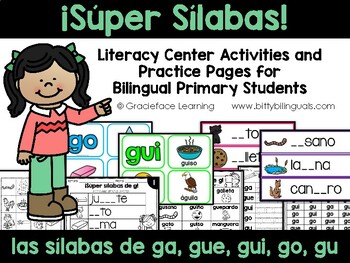 Preview of Súper Sílabas - Spanish Phonics Activities for ga, gue, gui, go, gu