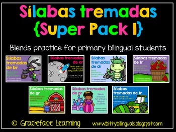 Preview of Sílabas tremadas – Super Pack 1 – R Blends in Spanish!