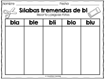 Sílabas tremadas – Super Pack 2 – L Blends in Spanish! by ...