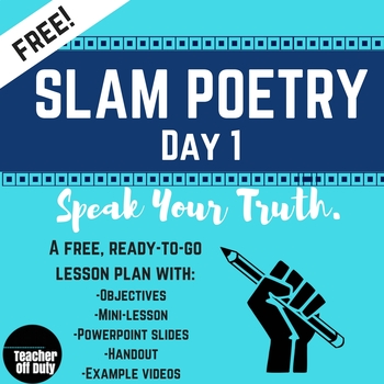 Preview of Slam Poetry Day One Lesson Plan