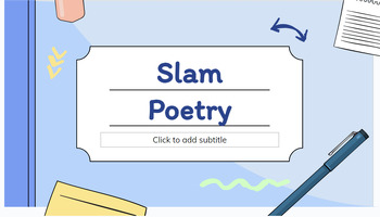 Preview of Slam Poetry Unit