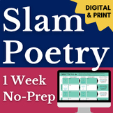 Slam Poetry Unit - Spoken Word Poetry Writing Activities f