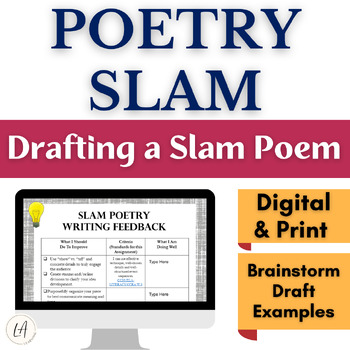 Preview of Slam Poetry Unit Brainstorming Exercises and Spoken Word Poetry Writing Prompts