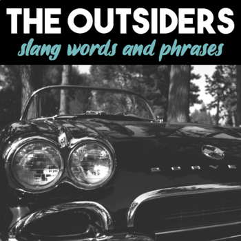 Preview of Slang Words and Phrases — The Outsiders by S. E. Hinton