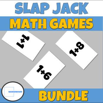 Preview of Addition & Subtraction Games Slap Jack Bundle 1st Grade