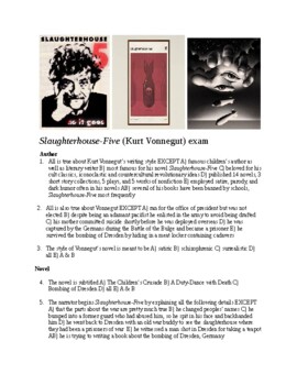 Preview of Slaughterhouse-Five (Kurt Vonnegut) exam