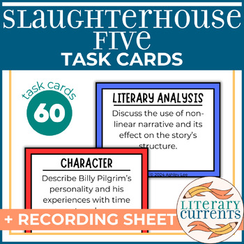 Preview of Slaughterhouse-Five | Vonnegut | Analysis Task Cards | AP Lit HS ELA