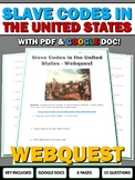 Slave Codes in the United States - Webquest (Google Doc)