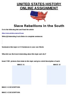 slave rebellion assignment