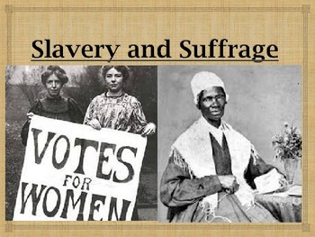 Preview of Slavery & Suffrage Powerpoint with interactive notes 4th Grade SS CC