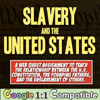 Preview of Slavery and the U.S. Constitution Web Quest Activity