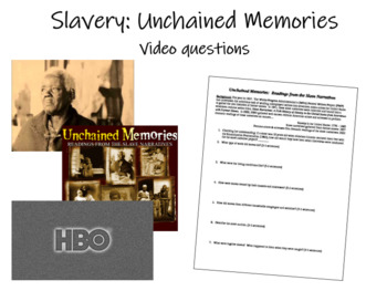 Preview of Slavery - Unchained Memories Video Questions