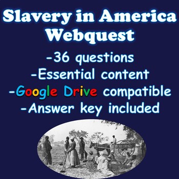 Preview of Slavery in America Webquest