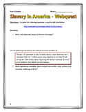 Slavery in America - Webquest with Key