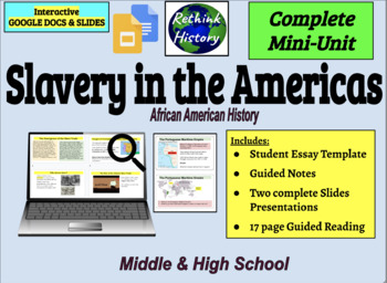 Preview of Slavery in the Americas Mini-Unit | Student Reading and Essay Activity | History