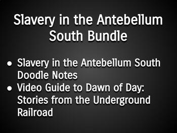 Preview of Slavery in the Antebellum South Bundle
