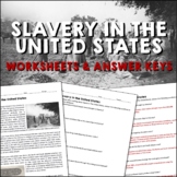 Slavery in the United States Civil War Reading Worksheets 