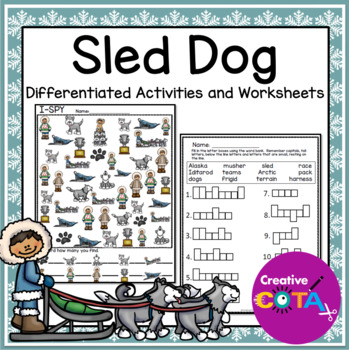 Preview of Occupational Therapy Sled Dog Literacy Math & Writing Worksheets & Activities