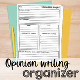 Opinion Writing Graphic Organizer - Persuasive Writing Pla