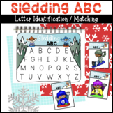 Sledding ABC Winter Letter Matching Activity