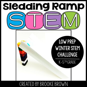 Preview of Sledding Ramp STEM Challenge (Winter STEM Activity) - January