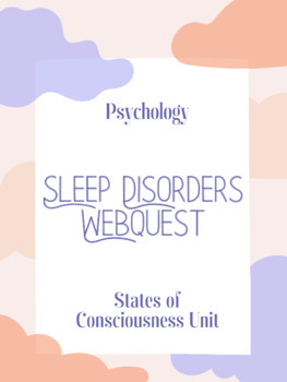 Preview of Sleep Disorder Webquest