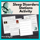 Sleep Disorders Stations Activity or Reading with Question