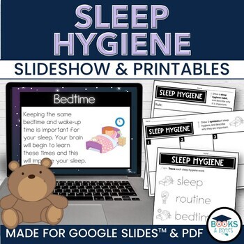 Preview of Sleep Hygiene & Habits: Healthy Living Lesson Google Slides™ Printable Worksheet