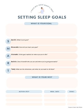 Sleep Hygiene Worksheets by Creative Claire Printables | TPT