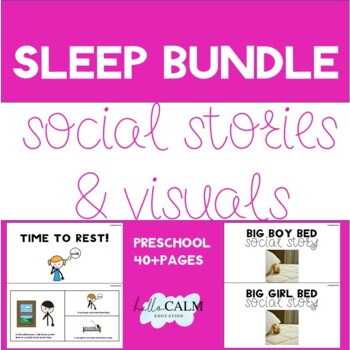 Preview of Sleep Social Stories and Visuals BUNDLE