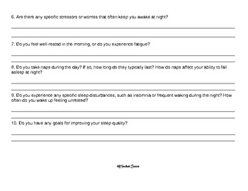 Sleep Worksheet: Assess & Reflect For A Better Overall Lifestyle