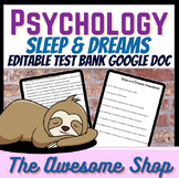 Sleep and Dream Test Question Bank With Keys Psychology