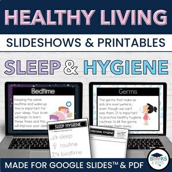Preview of Sleep and Personal Hygiene: Healthy Living Lessons + Printable Worksheets