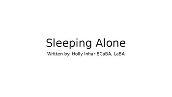 Preview of Sleeping Alone Social Story