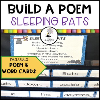 Preview of Sleeping Bats Build a Poem - Pocket Chart Poetry Activity