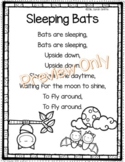 Sleeping Bats poem for kids